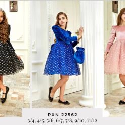 فستان بناتي مع لول وشنطة