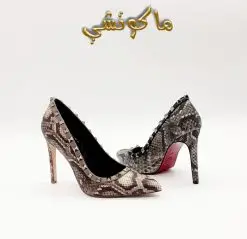 Alternative view of حذاء جلد ثعبان مطرز نجوم تركي449